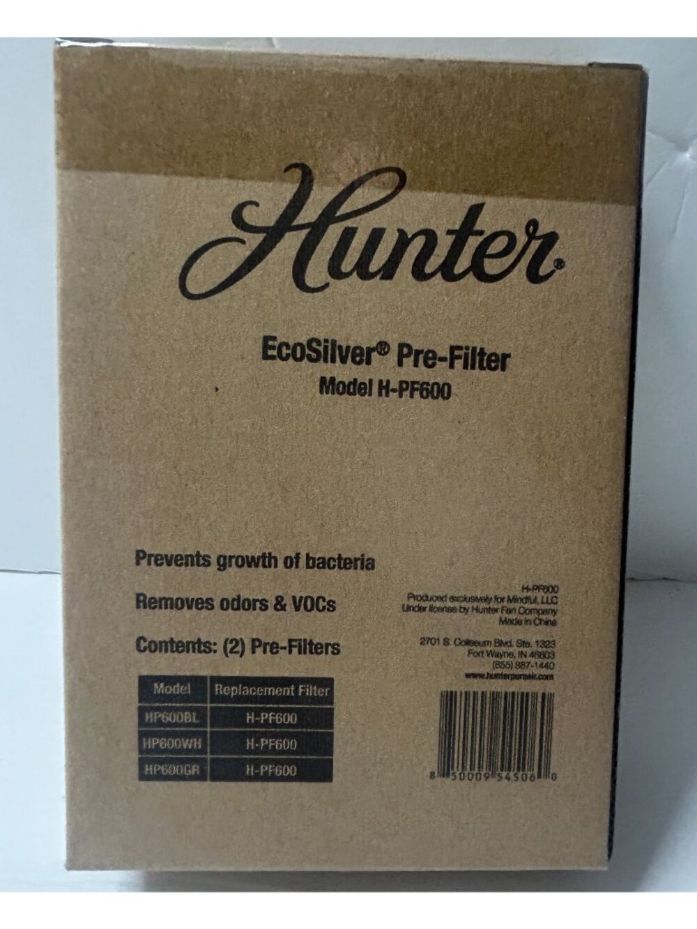 Hunter EcoSilver Pre-Filters Model H-PF600 For Air Purifiers - NEW Sealed